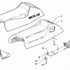 ZL 600 EFI S/N 9915688 AND UP Seat and taillight assembly