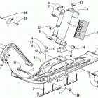 THUNDERCAT Ski and spindle assembly (0703-492)