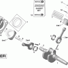 Outlander MAX 650EFI STD,  XT & XT-P 01- crankshaft, piston and cylinder _2vca model