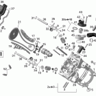 Outlander MAX 650EFI STD,  XT & XT-P Головка цилиндров передняя часть