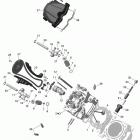 Outlander STD, XT, 1000 EFI Головка цилиндров передняя часть