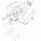 LT-A500X,Z KingQuad 500AXi 4x4 Auto Rear fender (lt-a500xz e28)