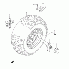 LT-A500X,Z KingQuad 500AXi Left rear wheel (lt-a500xz l1 e33)