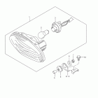 LT-A500X,Z KingQuad 500AXi Rear combination lamp (lt-a500x l1 e33)