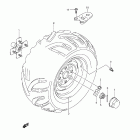 LT-A750X,Z KingQuad 750AXi Left rear wheel (lt-a750xzl1 e28)