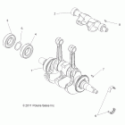 SPORTSMAN 800 EFI 6X6 - A12CF76AA Engine, crankshaft and balance shaft