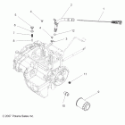SPORTSMAN FOREST 800 6X6 - A12CF76FF Engine, dipstick and oil filter
