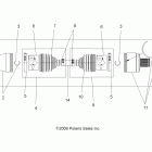 SPORTSMAN X2 550 - A12TN55AA/AZ Drive train, drive shaft, rear