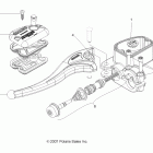 SPORTSMAN 800 EFI 6X6 - A11CF76AA Brakes, front brake lever and lh master cylinder