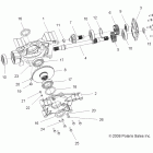 SPORTSMAN 800 EFI 6X6 - A11CF76AA Drive train, mid gearcase internals