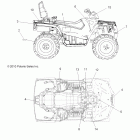SPORTSMAN TOURING 500 HO - A11DH50AX/AZ Наклейки