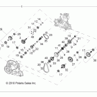 SPORTSMAN TOURING EPS 550 INTL - A11DX55FL Drive train, main gearcase internals (built 3 / 02 / 11 ...