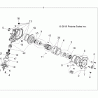 SPORTSMAN 400 HO 4X4 - A11MH46AX/AZ Drive train, front gearcase (built 9 / 28 / 10 and after...