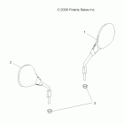 SPORTSMAN FOREST 500 - A11MH50FF Body, mirrors