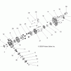 SPORTSMAN X2 550 - A11TN55AA/AZ Drive train, rear differential internals
