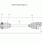 SPORTSMAN EPS 550 - A11ZX55AB/AK/AL/AT/AW/AX Drive train, drive shaft, front