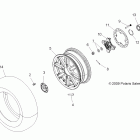 SPORTSMAN XP EPS 850 - A11ZX85AB/AK/AL/AO/AS/AT/AW/AX Wheels, front and hub