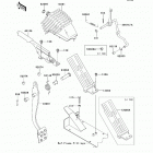 Mule 4010 Diesel 4X4 (KAF950-FDF) Brake pedal  /  throttle lever
