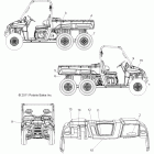 RANGER 6X6 800 - R12HR76AG/AR Наклейки