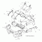 RANGER 6X6 800 - R12HR76AG/AR Body, hood and front fascia