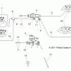 RANGER 6X6 800 - R12HR76AG/AR Brakes, lines and master cylinder