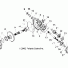 RANGER 6X6 800 - R12HR76AG/AR Drive train, mid gearcase