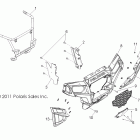 RANGER RZR XP 900 EFI - R12JT87AB/AD/AW Body, front bumper