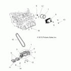 RANGER RZR XP INTL - R12JT9EFX Engine, oil pump and oil cooler