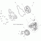 RANGER RZR XP INTL - R12JT9EFX Engine, stator and cover