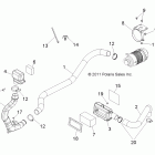 RANGER 500 4X4 - R12RH50AG/AH/AR/AZ Engine, air intake