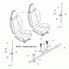 RANGER RZR S 800 EFI - R12VE76AD/AO Body, seat mounting and belts