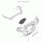 RANGER RZR 570 EFI - R12VH57AD Body, front bumper