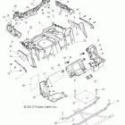 RANGER RZR 800 EFI/EPS - R12VH76AD/AF/AH/AJ/EAB Корпус, задняя стойка и крылья