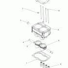 RANGER RZR 800 EFI/EPS - R12VH76AD/AF/AH/AJ/EAB Engine, piston and cylinder
