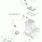 RANGER RZR 800 EFI/EPS - R12VH76AD/AF/AH/AJ/EAB Engine, throttle body and valve cover