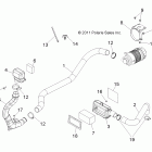 RANGER 500 4X4 CREW - R12WH50AG/AH/AK/AR Engine, air intake