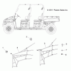 RANGER 500 4X4 CREW - R12WH50AG/AH/AK/AR Тело, боковые сетки