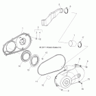 RANGER 500 4X4 CREW - R12WH50AG/AH/AK/AR Drive train, clutch cover