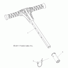 RANGER RZR 4 800 EFI - R12XE76AD/7EAO Body, grab bar, passenger