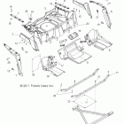 RANGER RZR 4 800 EFI EPS INTL - R12XE7EFX Корпус, задняя стойка и крылья