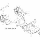RANGER RZR 4 XP 900 - R12XT87AA/9EAS Body, seat divider