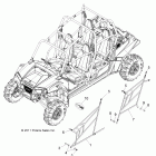 RANGER RZR 4 XP 900 - R12XT87AA/9EAS Тело, боковые сетки