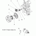 RANGER RZR 4 XP 900 - R12XT87AA/9EAS Engine, starter and drive