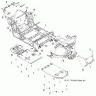 RANGER RZR 4 XP 900 - R12XT87AA/9EAS Шасси, основная рама и пластина скольжения