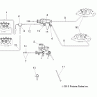 R11HR76AG/AR RANGER 6X6 800 EFI Brakes, lines and master cylinder