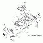 R11JH87AA/AD RANGER RZR XP 900 Корпус, задняя стойка и крылья