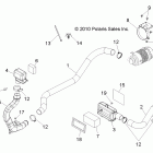 R11RH50AG/AH/AR RANGER 4X4 500 EFI Engine, air intake
