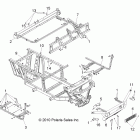 R11RH50AG/AH/AR RANGER 4X4 500 EFI Chassis, frame and front bumper