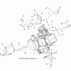 R11RH50AG/AH/AR RANGER 4X4 500 EFI Крепление двигателя