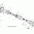 R11RH50AG/AH/AR RANGER 4X4 500 EFI Drive train, front gearcase internals (built 9 / 28 / 10...